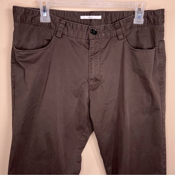 33x32 CALVIN KLEIN GREY/BEIGE PANTS MENS KHAKIS COTTON CASUAL - Picture 7 of 13